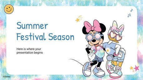 Plantilla de presentación Verano de Mickey Mouse y sus amigos