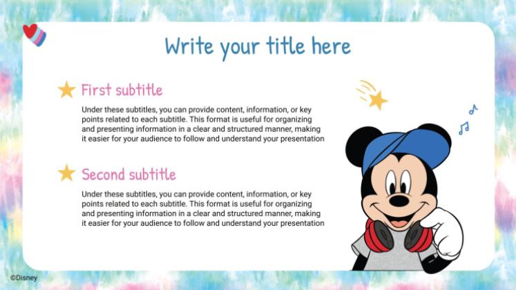 Plantilla de presentación Verano de Mickey Mouse y sus amigos