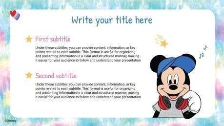Plantilla de presentación Verano de Mickey Mouse y sus amigos