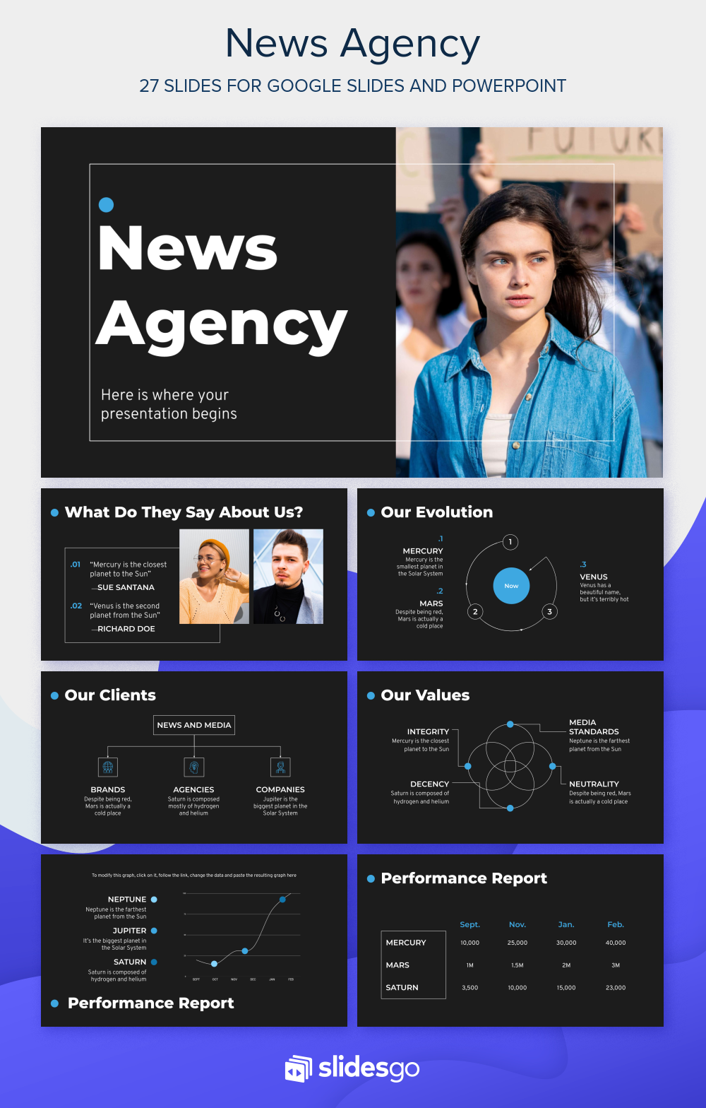 Page 2 | News Agency Google Slides Theme and PowerPoint Template