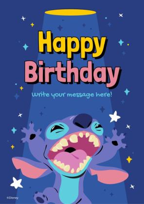 Modelo de apresentação Cartão de aniversário de Lilo e Stitch