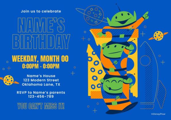 Plantilla de presentación Invitación para fiesta de Toy Story