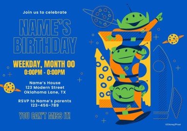 Plantilla de presentación Invitación para fiesta de Toy Story