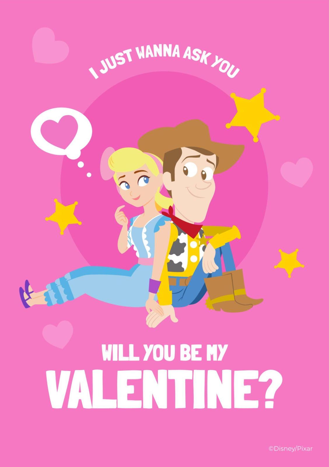 Toy Story Valentine Card presentation template 