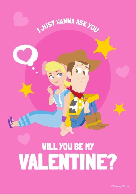Carte de la Saint-Valentin Toy Story Modèles de présentation