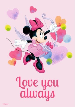 Minnie Maus Valentinskarte Präsentationsvorlage