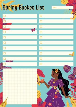 엔칸토 봄 버킷리스트 프레젠테이션 템플릿