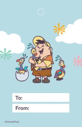 Étiquette-cadeau Là-haut Modèles de présentation