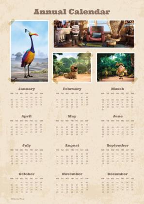 Calendrier annuel Là-haut Modèles de présentation