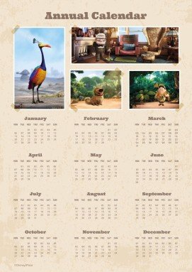 Calendrier annuel Là-haut Modèles de présentation