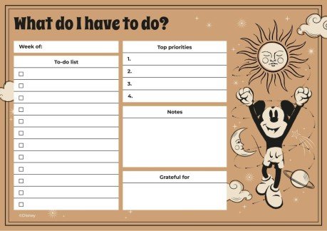 Mickey Mouse To Do List presentation template 