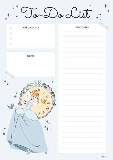 Cinderella To Do List presentation template 