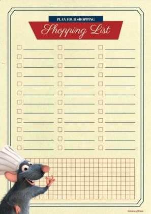 라따뚜이 쇼핑 리스트 프레젠테이션 템플릿