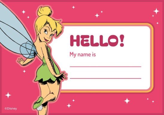 Peter Pan Name Tag presentation template 
