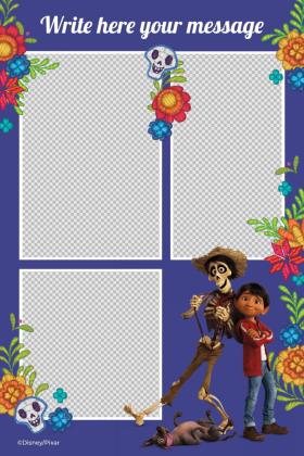 Modelo de apresentação Colagem de fotos mexicana do Coco