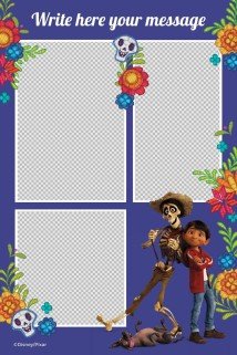 Modelo de apresentação Colagem de fotos mexicana do Coco