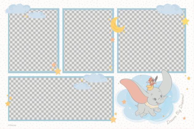 Modelo de apresentação Colagem de fotos do Dumbo