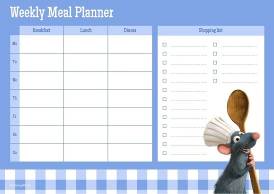 Modelo de apresentação Planejador de refeições do Ratatouille