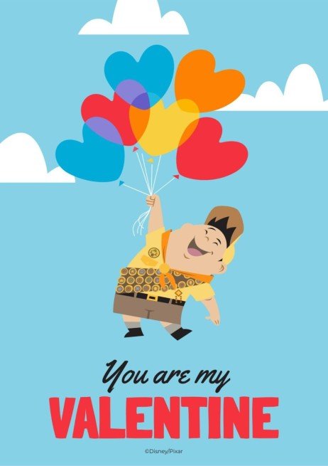 Carte de Saint-Valentin Là-haut Modèles de présentation