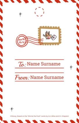 Winnie Puuh Weihnachts-Geschenkanhänger Präsentationsvorlage