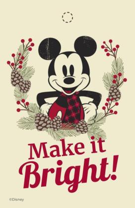 Étiquette cadeau de Noël Mickey Mouse et Minnie Mouse Modèles de présentation