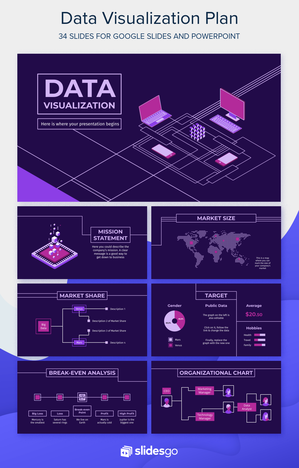 Data Visualization Plan Google Slides and PowerPoint Template