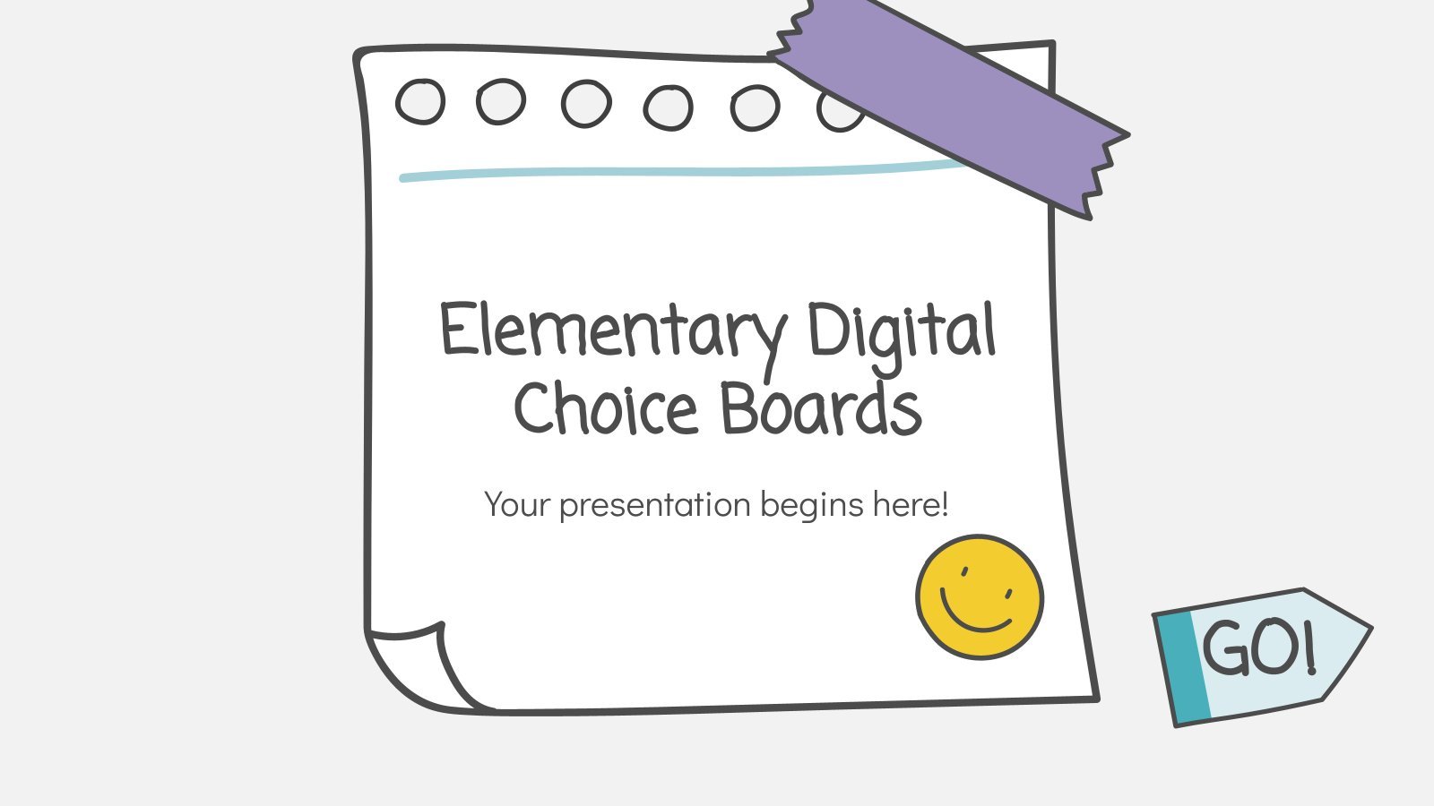 Elementary Digital Choice Boards presentation template 