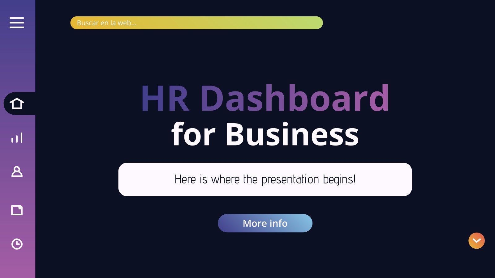 HR Dashboard für Business Präsentationsvorlage