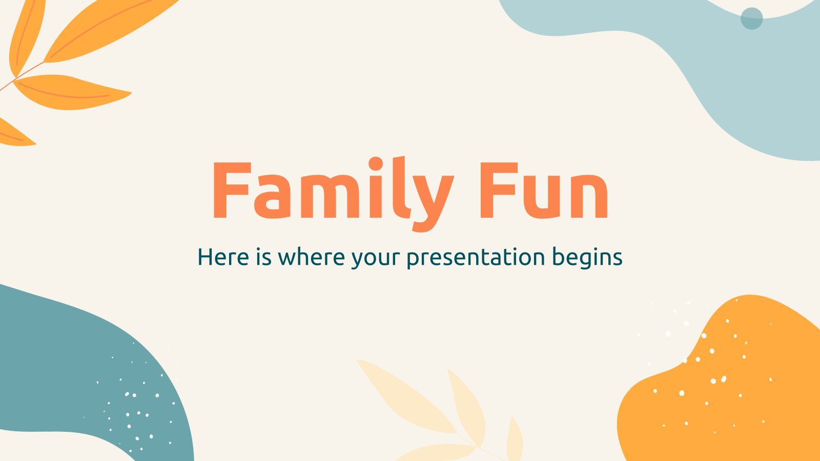 Family Fun presentation template 