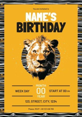 Invitation Mufasa Modèles de présentation