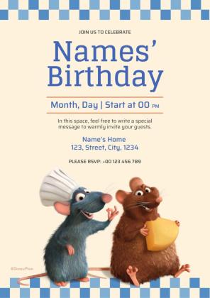 Ratatouille Geburtstags-Einladung Präsentationsvorlage