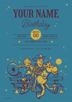 Toy Story Birthday Party Invitation presentation template 