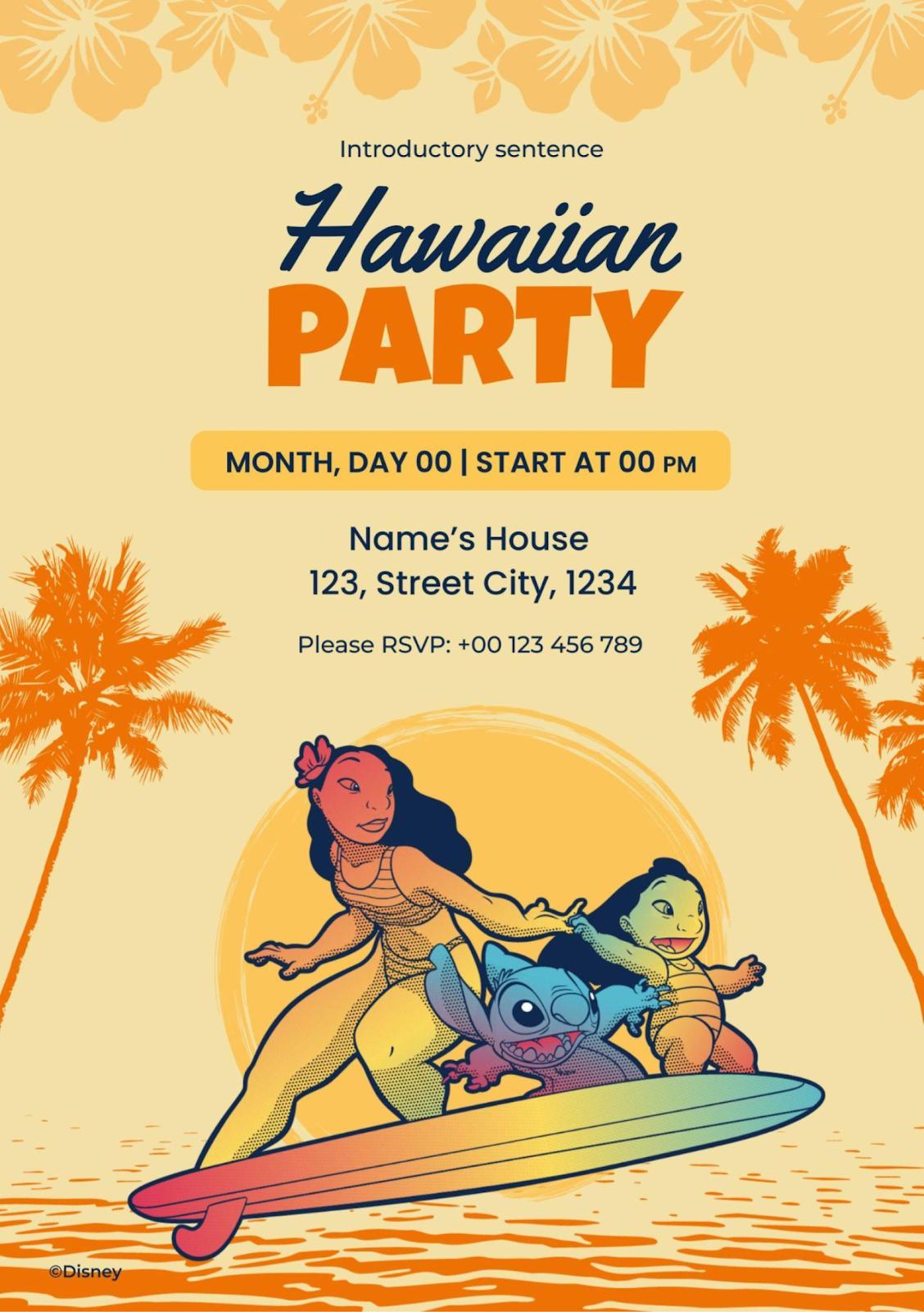 Lilo and Stitch Hawaiian Party Invitation Presentation lilo-and-stitch-hawaiian-party-invitation-presentation