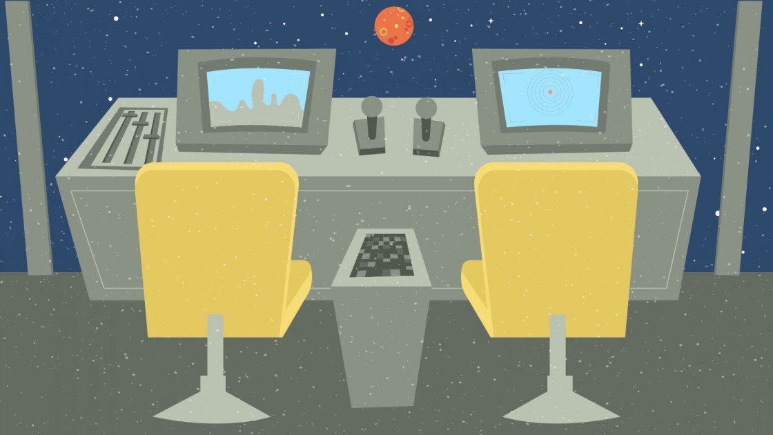 Nave espacial fondos para videollamadas Google Slides & PPT