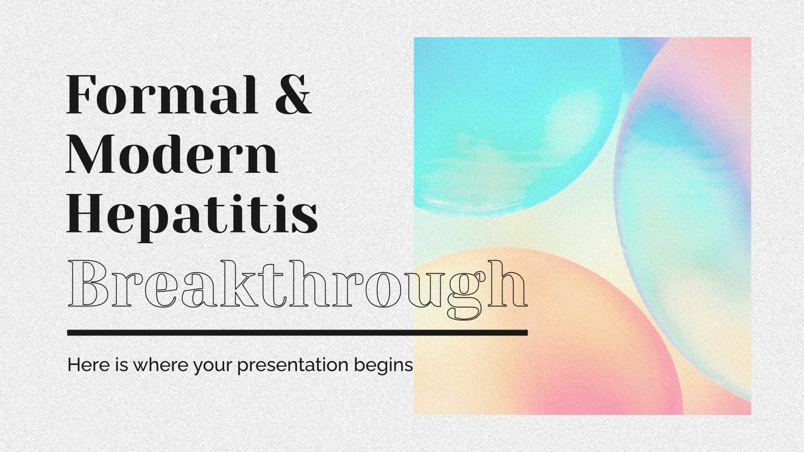 Formal & Modern Hepatitis Breakthrough presentation template 