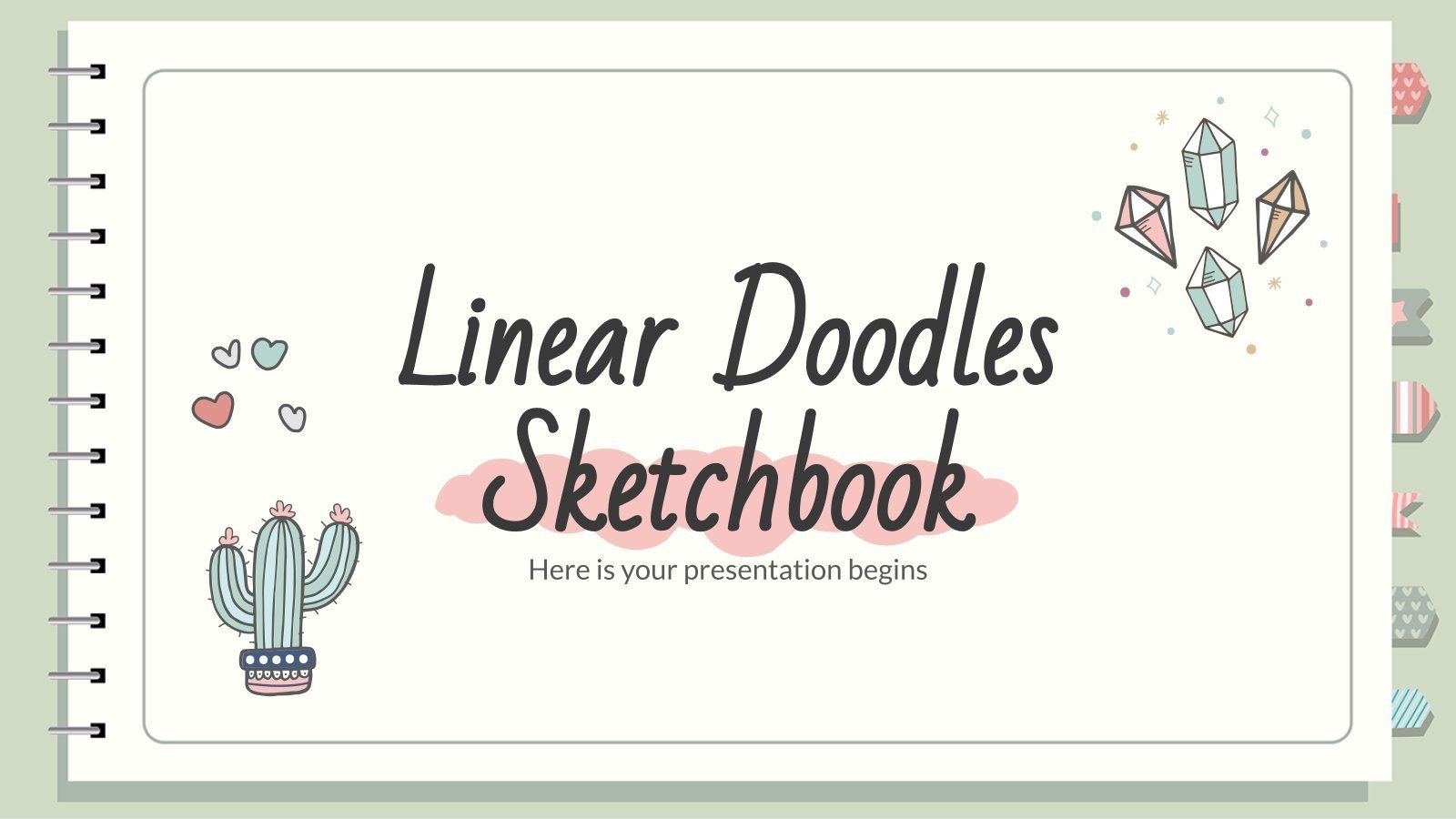 Linear Doodles Sketchbook Google Slides & PowerPoint