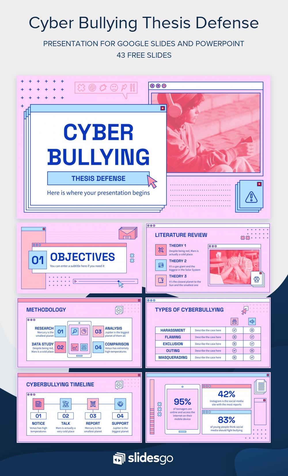 Cyber Bullying Thesis Defense | Google Slides & PPT