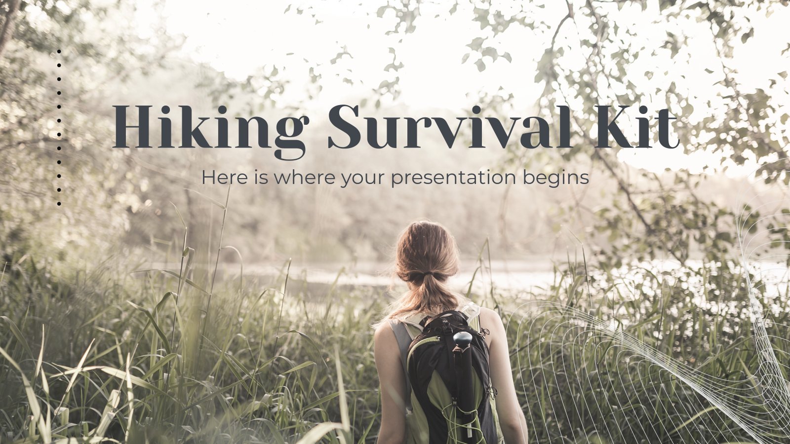 Hiking Survival Kit presentation template 