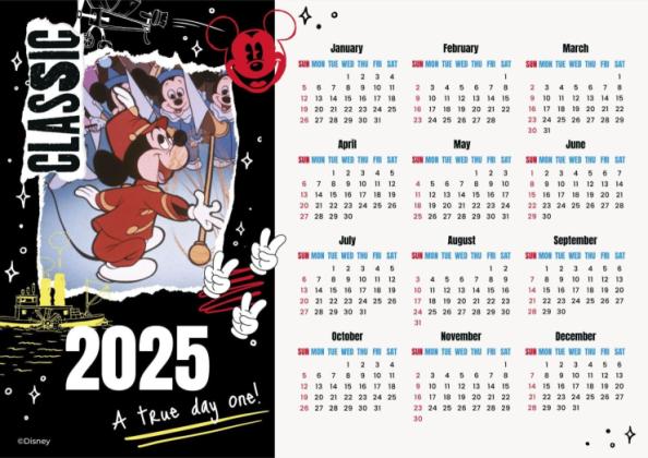 Mickey Mouse 2025 Calendar presentation template 