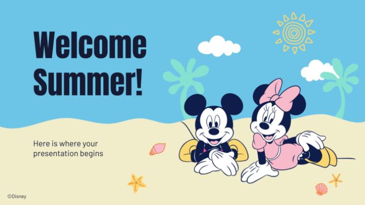 Micky Maus und Freunde Sommer Präsentationsvorlage