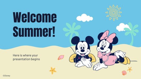 Micky Maus und Freunde Sommer Präsentationsvorlage