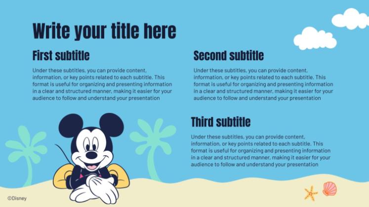 Micky Maus und Freunde Sommer Präsentationsvorlage