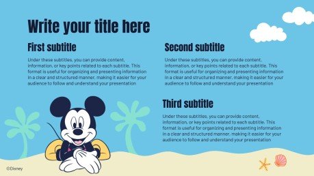 Micky Maus und Freunde Sommer Präsentationsvorlage