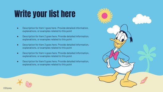 Micky Maus und Freunde Sommer Präsentationsvorlage