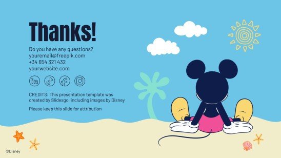 Micky Maus und Freunde Sommer Präsentationsvorlage