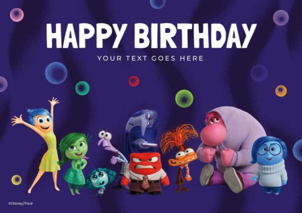 Carte d’anniversaire personnages Vice-Versa 2 Modèles de présentation