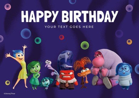 Carte d’anniversaire personnages Vice-Versa 2 Modèles de présentation