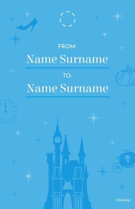 Cinderella Geburtstags-Geschenkanhänger Präsentationsvorlage