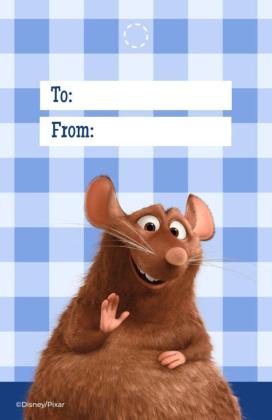 Ratatouille Gift Tag presentation template 