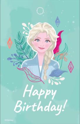 Modelo de apresentação Etiqueta de presente de aniversário do Frozen